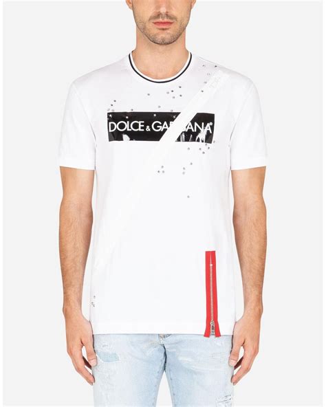 print dolce gabbana t shirt|Dolce & Gabbana denim shirt.